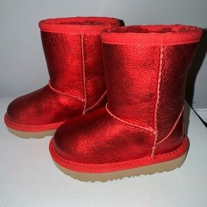 Red toddler ugg boots size 6